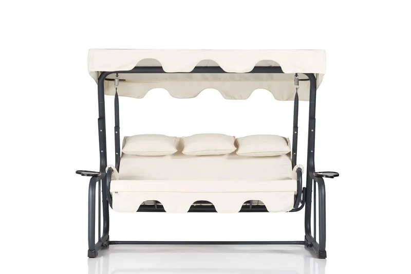 Jaudling 3-sits Hammock med Tak - Grå - Utemöbler - Utesoffa - Hammock