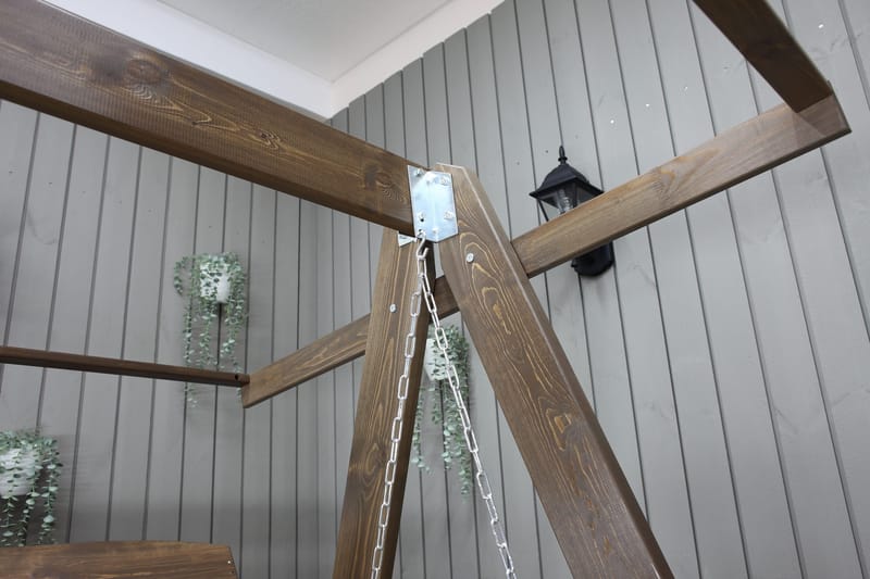 Pelle 3-sits Hammock utan tak - Brun - Utemöbler - Utesoffa - Hammock