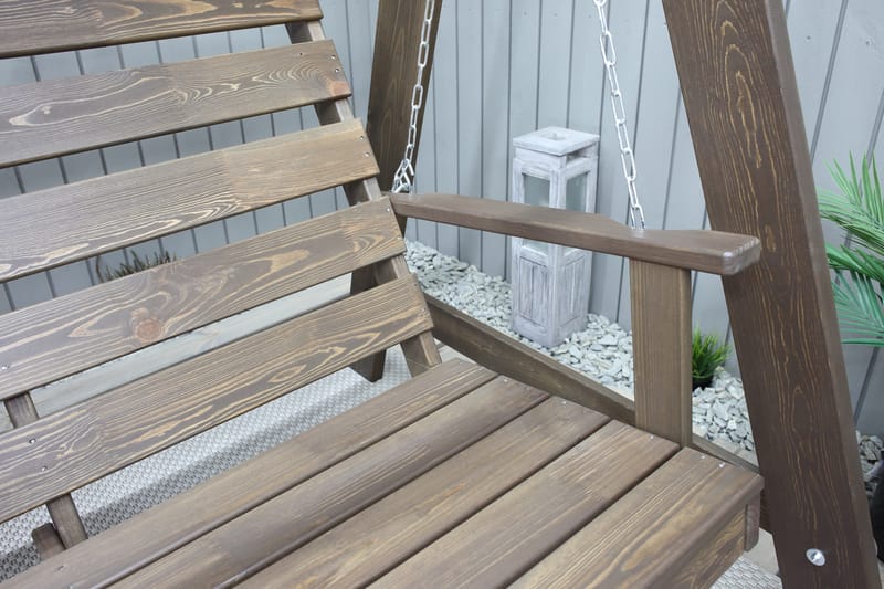 Pelle 3-sits Hammock utan tak - Brun - Utemöbler - Utesoffa - Hammock