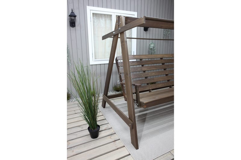 Pelle 3-sits Hammock utan tak - Brun - Utemöbler - Utesoffa - Hammock