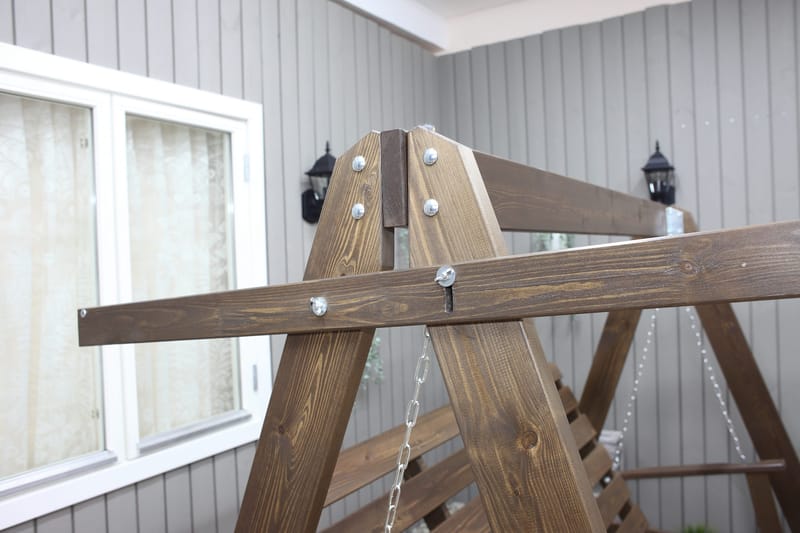 Pelle 3-sits Hammock utan tak - Brun - Utemöbler - Utesoffa - Hammock