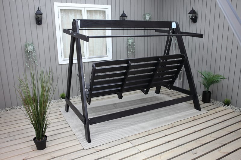 Pelle Hammock utan Tak - Mörkbrun - Utemöbler - Utesoffa - Hammock