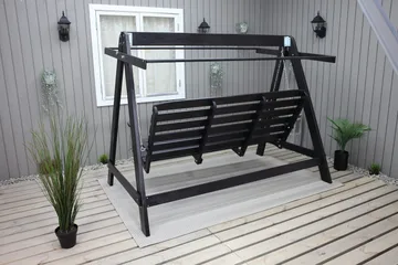 Pelle Hammock utan Tak - Mörkbrun - Utemöbler - Utesoffa - Hammock