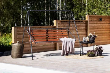 Suvisaari 3- pers. trädgårdsgunga, cappuccino - Utemöbler - Utesoffa - Hammock