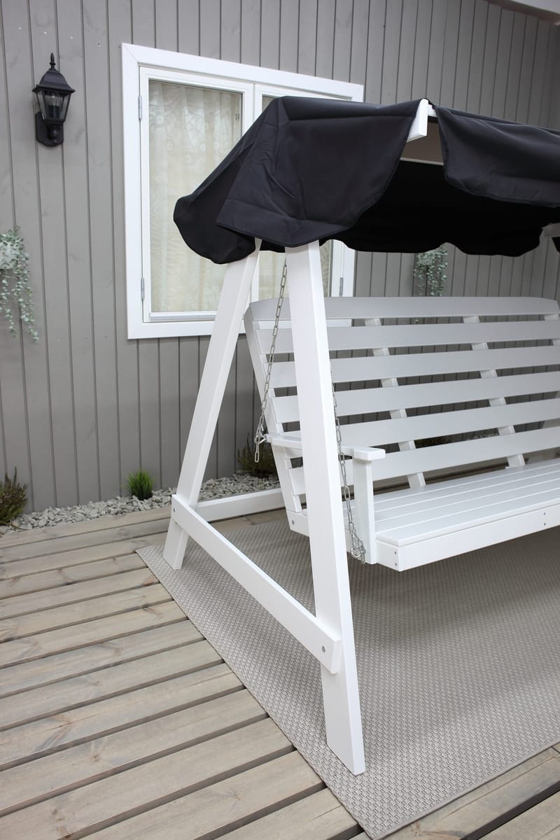 Hammock vit med svart tak - vit med svart tak - Utemöbler - Utesoffa - Hammock