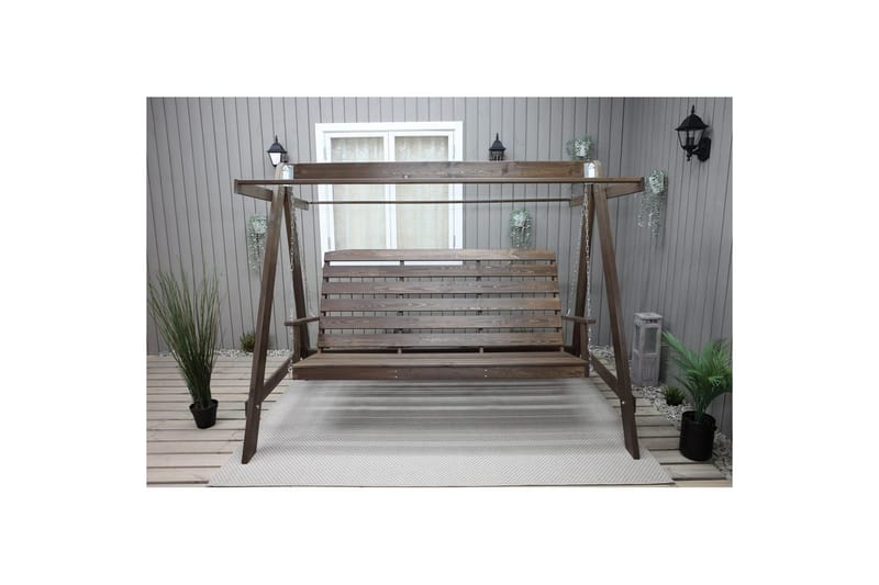 Hammock Pelle med Tak - Brun & Beige - Utemöbler - Utesoffa - Hängsoffa