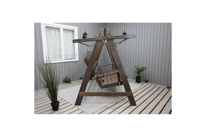 Hammock Pelle med Tak - Brun & Beige - Utemöbler - Utesoffa - Hängsoffa