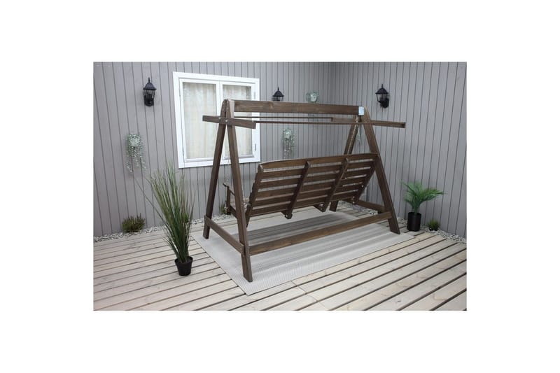 Hammock Pelle med Tak - Brun & Beige - Utemöbler - Utesoffa - Hängsoffa