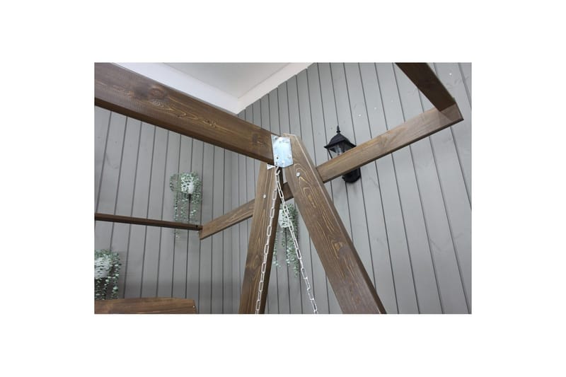 Hammock Pelle med Tak - Brun & Beige - Utemöbler - Utesoffa - Hängsoffa