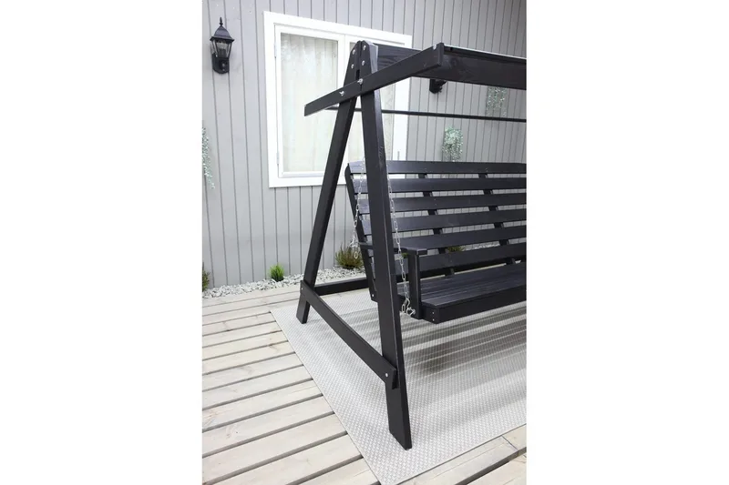 Hammock Pelle med Tak - Svart & Svart - Utemöbler - Utesoffa - Hängsoffa