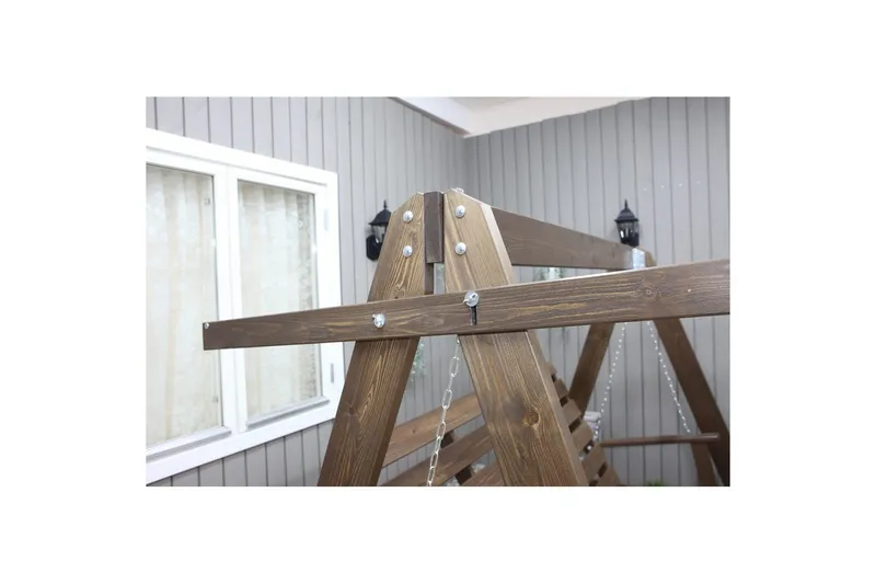 Hammock Pelle med Tak - Brun & Beige - Utemöbler - Utesoffa - Hängsoffa