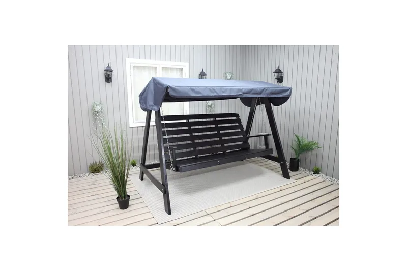 Hammock Pelle med Tak - Svart & Svart - Utemöbler - Utesoffa - Hängsoffa