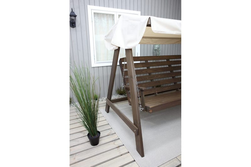 Hammock Pelle med Tak - Brun & Beige - Utemöbler - Utesoffa - Hängsoffa