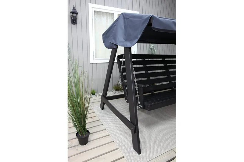 Hammock Pelle med Tak - Svart & Svart - Utemöbler - Utesoffa - Hängsoffa