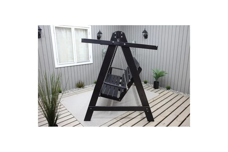 Hammock Pelle med Tak - Svart & Svart - Utemöbler - Utesoffa - Hängsoffa