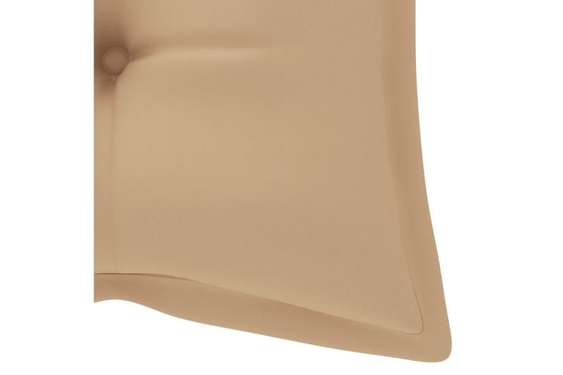 Hopfällbar Trädgårdsbänk med dyna 118 cm bambu - Beige - Utemöbler - Utesoffa - Trädgårdsbänk & utebänk