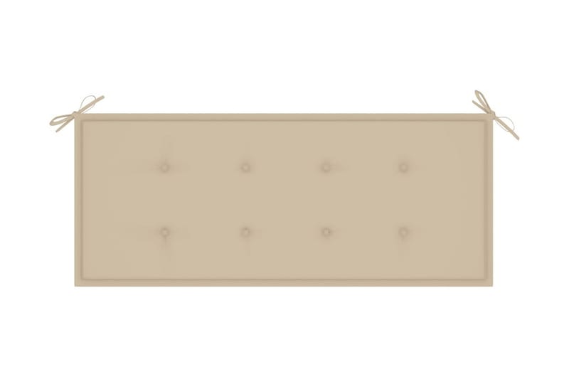 Hopfällbar Trädgårdsbänk med dyna 118 cm bambu - Beige - Utemöbler - Utesoffa - Trädgårdsbänk & utebänk