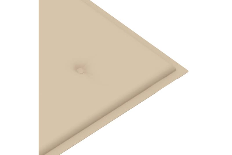 Hopfällbar Trädgårdsbänk med dyna 118 cm bambu - Beige - Utemöbler - Utesoffa - Trädgårdsbänk & utebänk