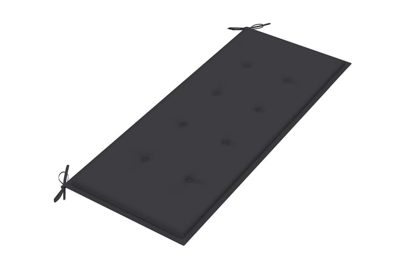 Hopfällbar Trädgårdsbänk med dyna 118 cm bambu - Grå - Utemöbler - Utesoffa - Trädgårdsbänk & utebänk