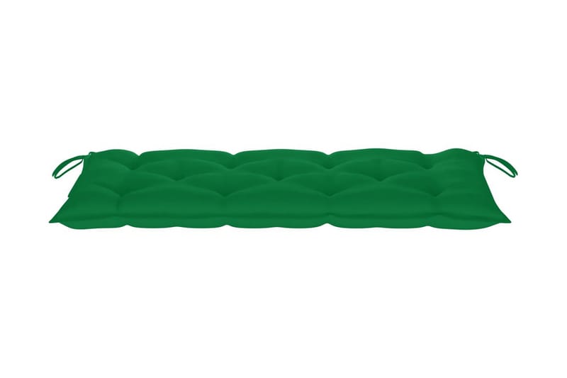 Hopfällbar Trädgårdsbänk med dyna 118 cm bambu - Grön - Utemöbler - Utesoffa - Trädgårdsbänk & utebänk