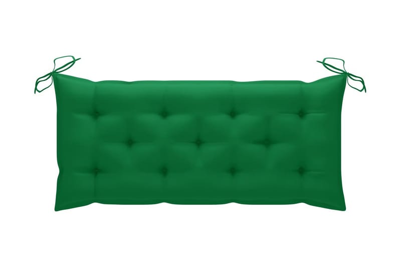 Hopfällbar Trädgårdsbänk med dyna 118 cm bambu - Grön - Utemöbler - Utesoffa - Trädgårdsbänk & utebänk