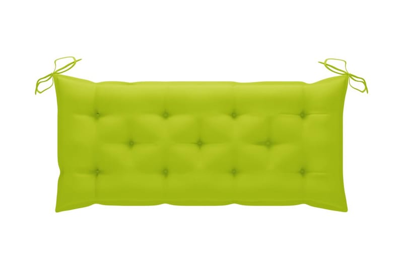 Hopfällbar Trädgårdsbänk med dyna 118 cm bambu - Grön - Utemöbler - Utesoffa - Trädgårdsbänk & utebänk