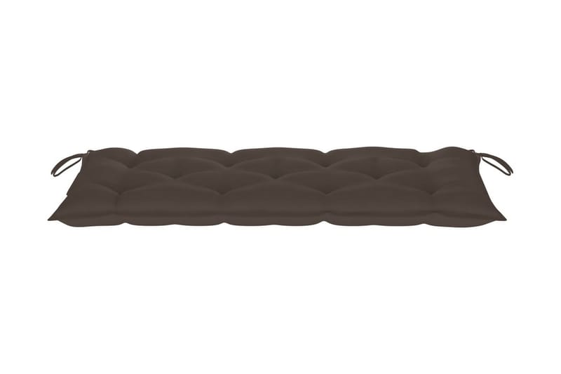 Hopfällbar Trädgårdsbänk med dyna 118 cm bambu - Taupe - Utemöbler - Utesoffa - Trädgårdsbänk & utebänk
