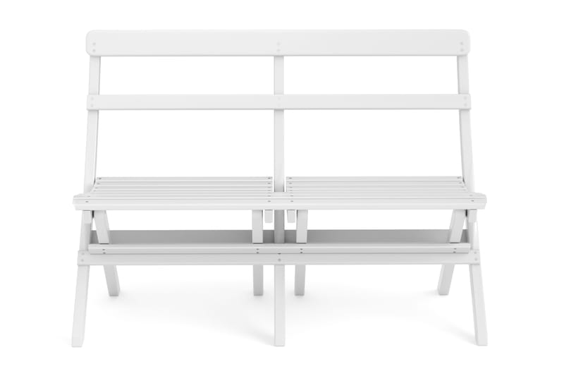 Landet Soffa utomhus 110x60x89 cm - Vit - Utemöbler - Utesoffa - Trädgårdssoffa