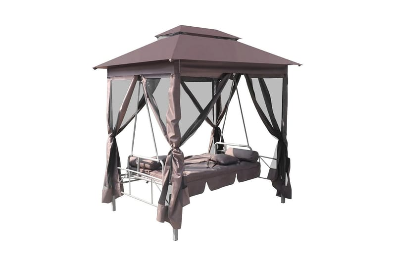 Paviljong med hammock kaffebrun - Brun - Hammock
