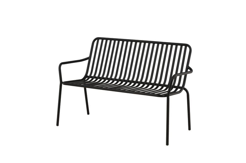 Peking Utebänk - Svart - Utemöbler - Utesoffa - Trädgårdsbänk & utebänk