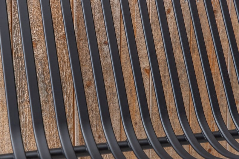 Peking Utebänk - Svart - Utemöbler - Utesoffa - Trädgårdsbänk & utebänk