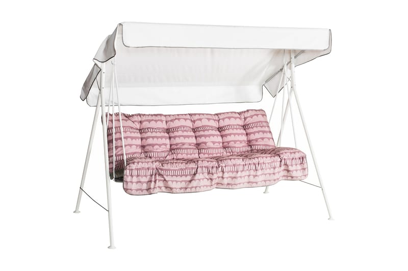 Riviera 3- pers. hammock, 84B - Vit/Rosa - Utemöbler - Utesoffa - Hammock