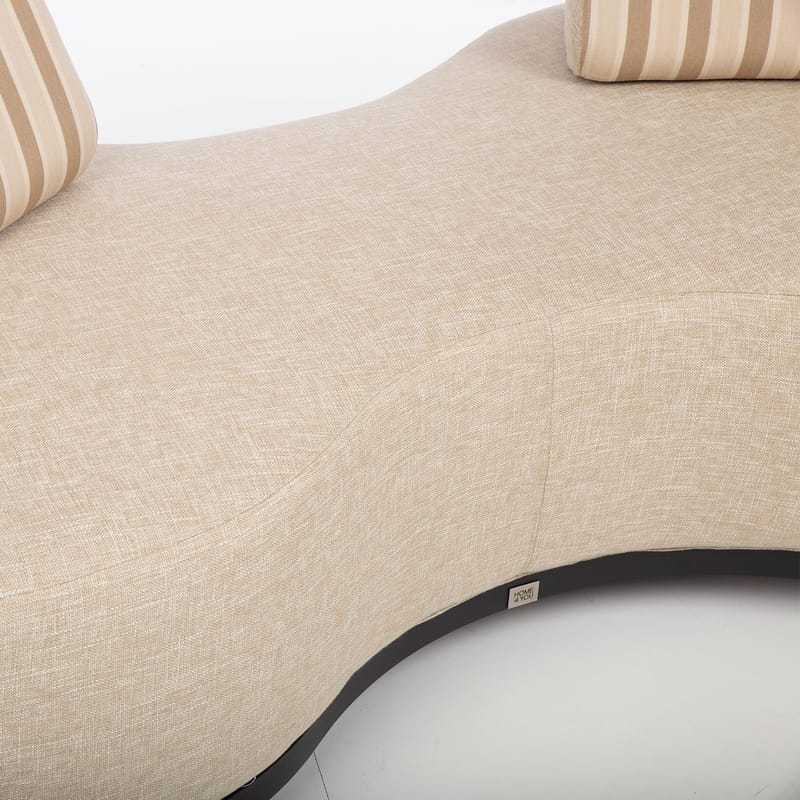 Soffa Amano 2-sits - Beige - Utemöbler - Utesoffa - Trädgårdssoffa