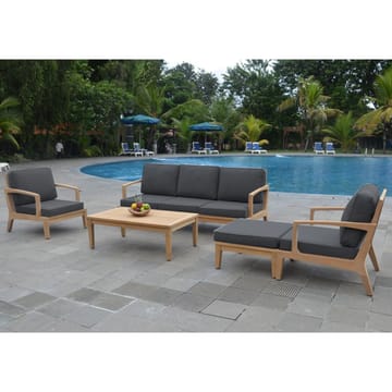 Soffa Maldive 3-sits - Brun - Utemöbler - Utesoffa - Trädgårdssoffa