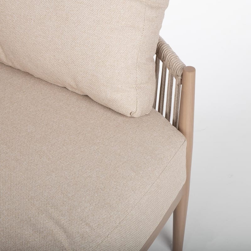 Soffa Medina 163,5x135x71,5 cm - Beige - Utemöbler - Utesoffa - Trädgårdssoffa