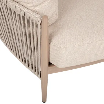 Soffa Medina 163,5x135x71,5 cm - Beige - Utemöbler - Utesoffa - Trädgårdssoffa