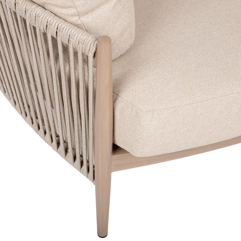Soffa Medina 163,5x135x71,5 cm - Beige - Utemöbler - Utesoffa - Trädgårdssoffa