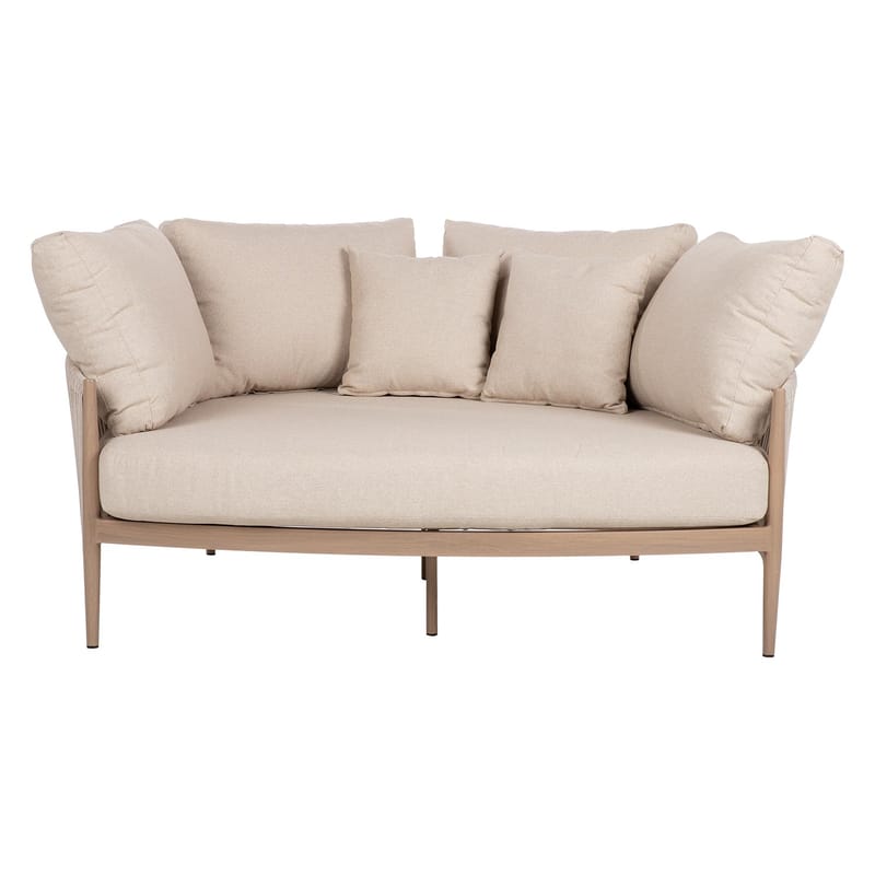 Soffa Medina 163,5x135x71,5 cm - Beige - Utemöbler - Utesoffa - Trädgårdssoffa