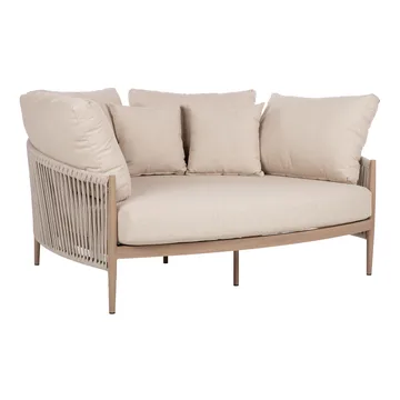 Soffa Medina 163,5x135x71,5 cm - Beige - Utemöbler - Utesoffa - Trädgårdssoffa