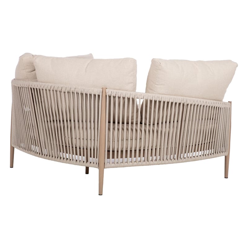 Soffa Medina 163,5x135x71,5 cm - Beige - Utemöbler - Utesoffa - Trädgårdssoffa