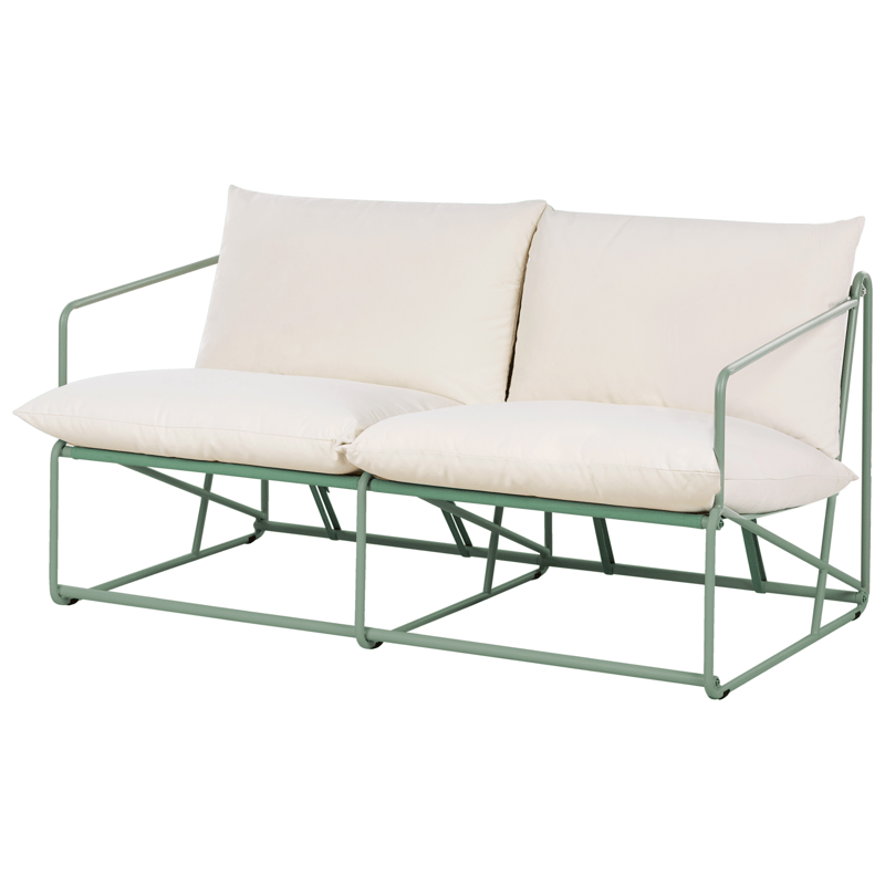 Soffa utomhus 2-Sits Ponte - Grön/Beige - Utemöbler - Utesoffa