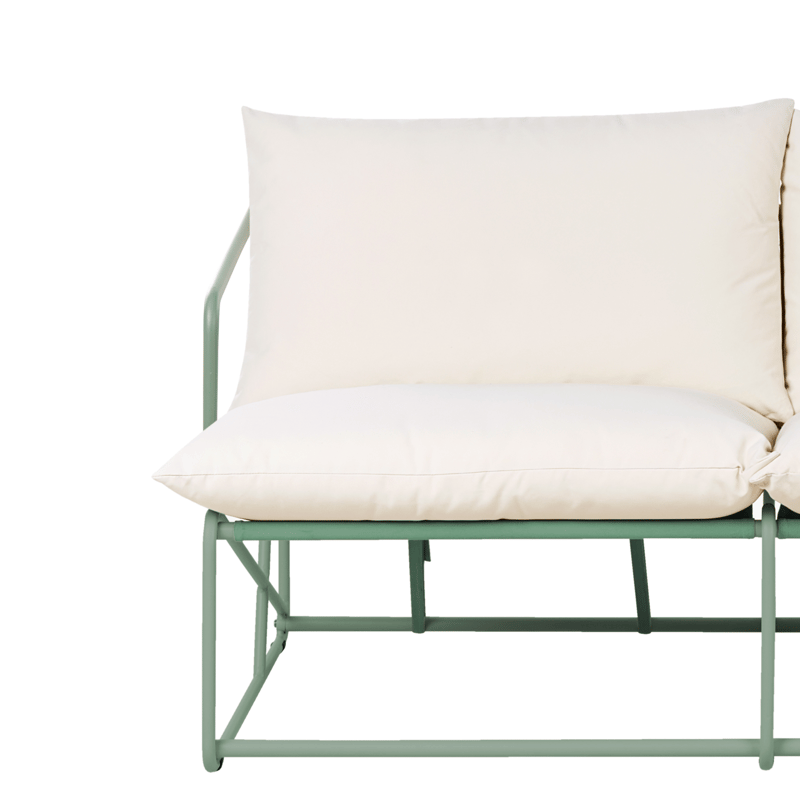 Soffa utomhus 2-Sits Ponte - Grön/Beige - Utemöbler - Utesoffa