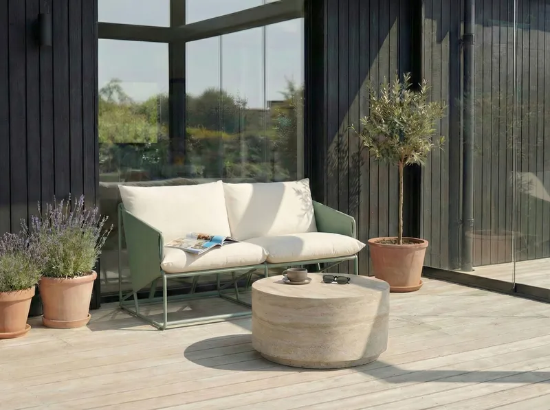 Soffa utomhus 2-Sits Ponte - Grön/Beige - Utemöbler - Utesoffa