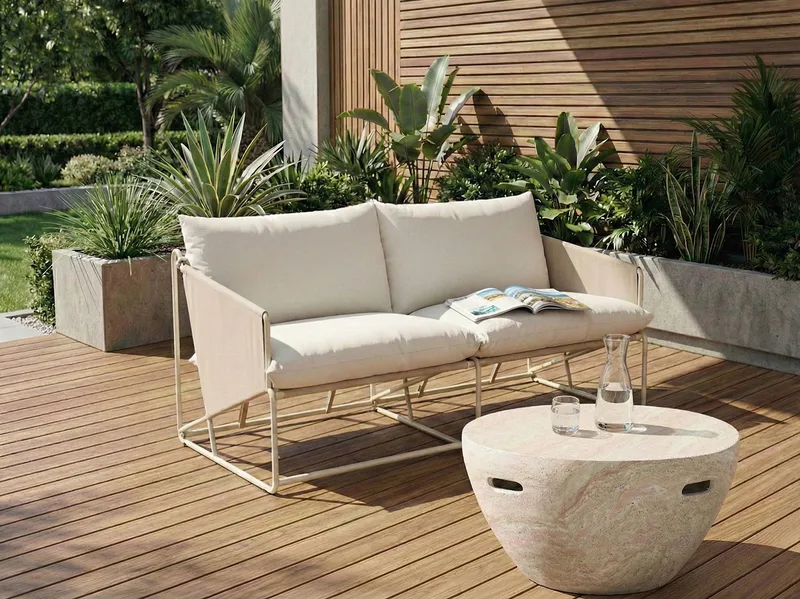 Soffa utomhus 2-Sits Ponte - Taupe/Beige - Utemöbler - Utesoffa