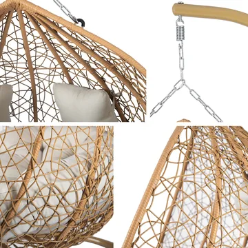 Tavero Hängstol utomhus - svart, beige - Utemöbler - Utesoffa - Hängsoffa