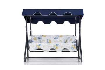 Trädgårds Trippel Gungstol Colomieuan Blå / Vit