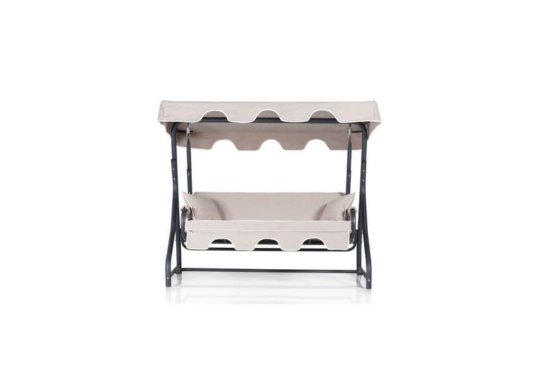 Trädgårds Trippel Gungstol Colomieuan Grädde / Svart - Grädde / Svart - Utemöbler - Utesoffa - Hängsoffa
