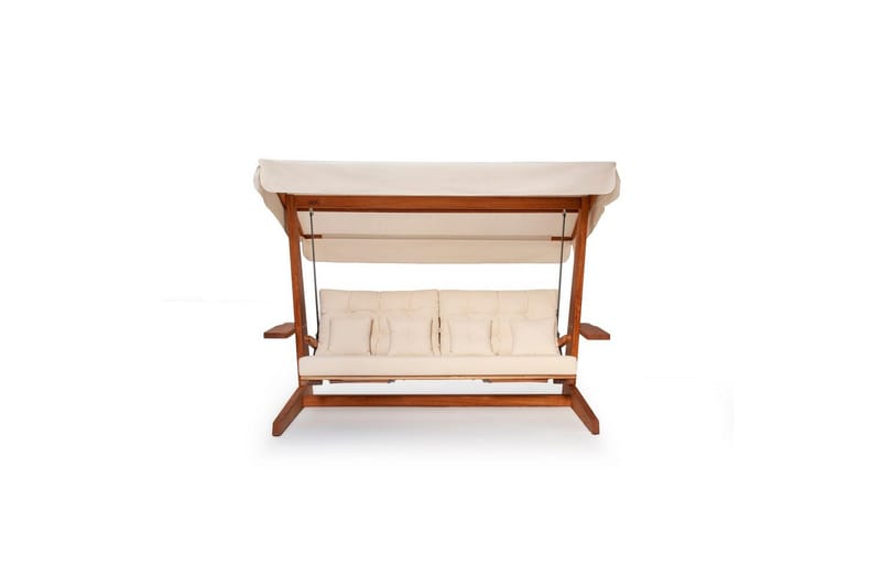 Trädgårds Trippel Gungstol Dasina Natur / Beige - Natur / Beige - Utemöbler - Utesoffa - Hängsoffa