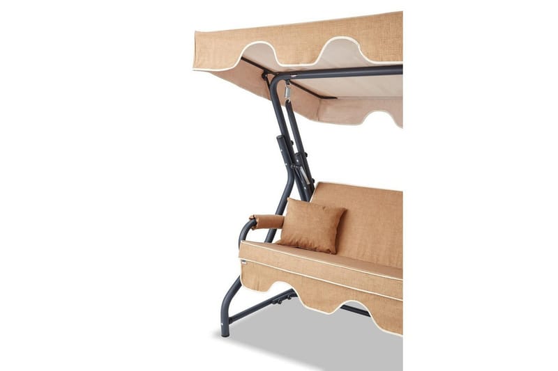 Trädgårds Trippel Gungstol Gowanda (200 x 165 x 110 cm) Beige - Beige - Utemöbler - Utesoffa - Hammock