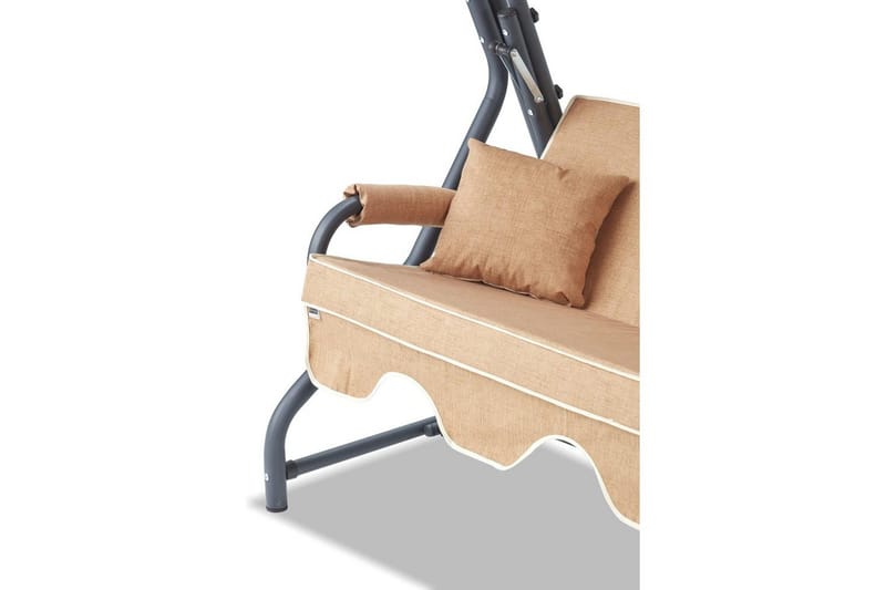 Trädgårds Trippel Gungstol Gowanda (200 x 165 x 110 cm) Beige - Beige - Utemöbler - Utesoffa - Hammock